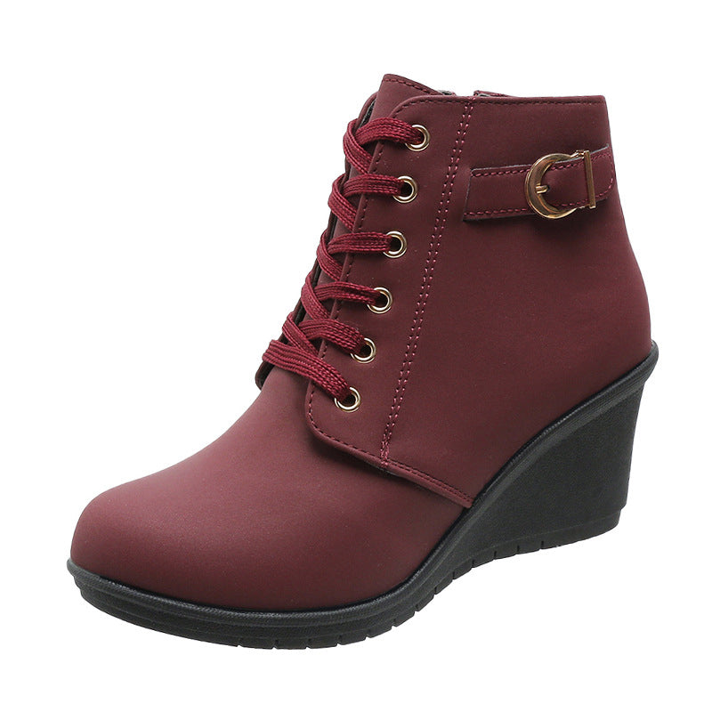 Bottines à talon compensé pour femme