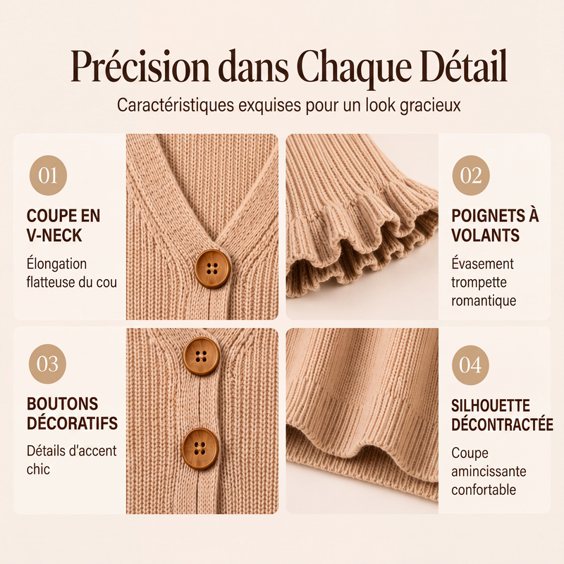 Pull en maille col V pour femme