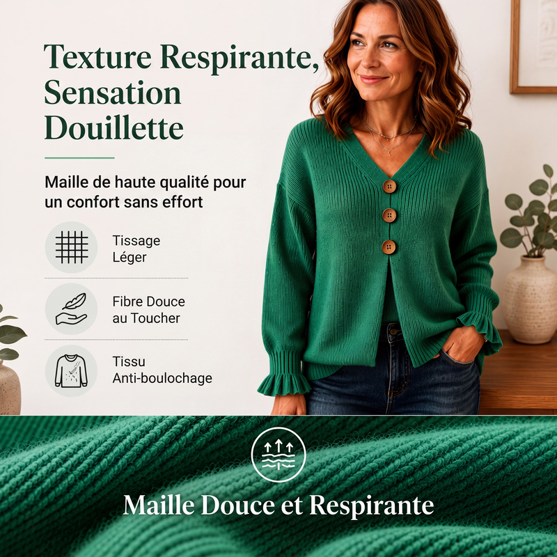 Pull en maille col V pour femme