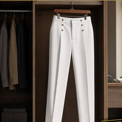 Pantalon de costume droit formel pour homme