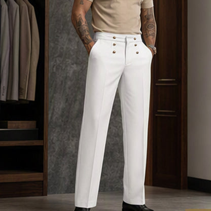 Pantalon de costume droit formel pour homme