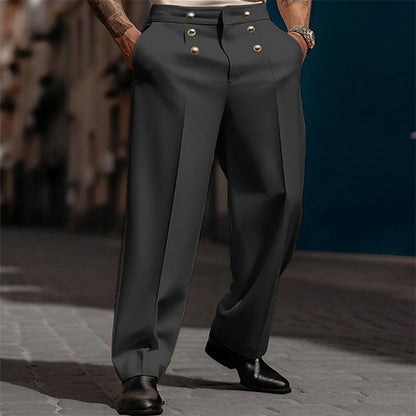 Pantalon de costume droit formel pour homme