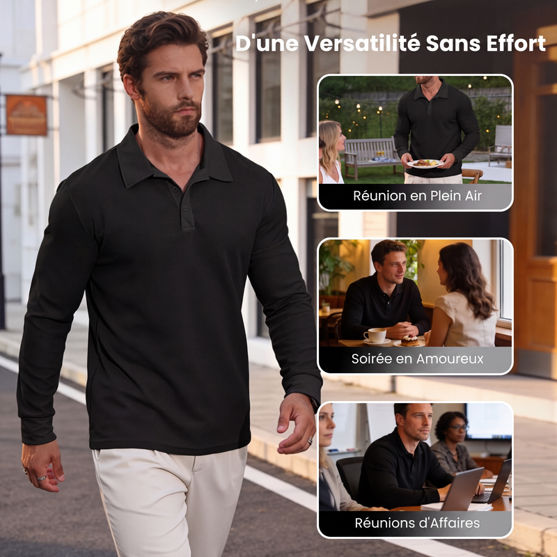 Haut col pour homme respirant avec texture en nid d'abeille