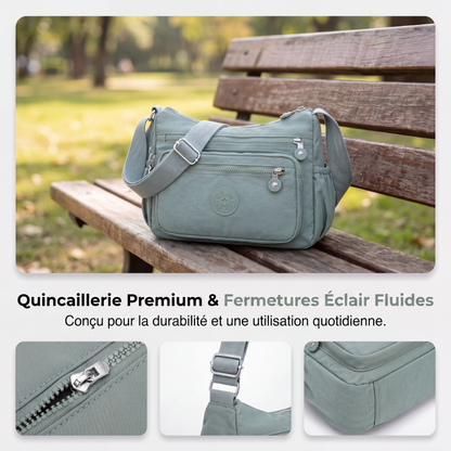 💐 -50% DE RÉDUCTION – OFFRE FLASH ! Sac à bandoulière en nylon léger avec plusieurs poches – parfait pour les voyages et l'usage quotidien 🎒⚡