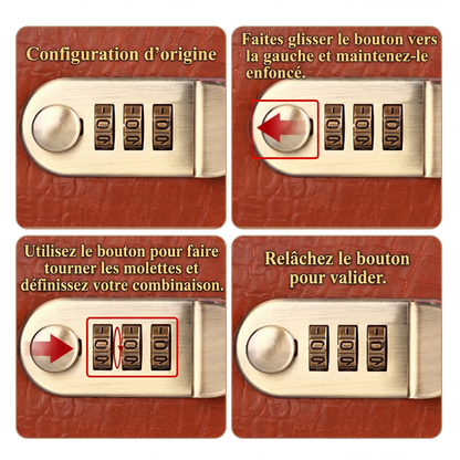 Portefeuille organisateur polyvalent avec verrouillage par mot de passe