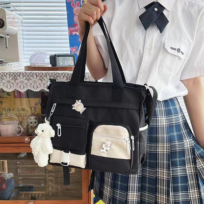 📢📢50% DE RÉDUCTION !! ⏰Joli sac à bandoulière pour adolescentes avec 2 écussons