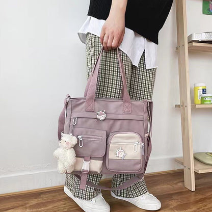 📢📢50% DE RÉDUCTION !! ⏰Joli sac à bandoulière pour adolescentes avec 2 écussons