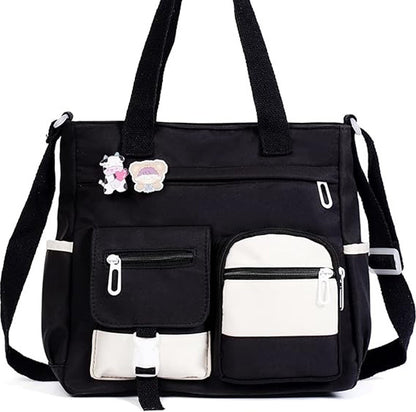 📢📢50% DE RÉDUCTION !! ⏰Joli sac à bandoulière pour adolescentes avec 2 écussons