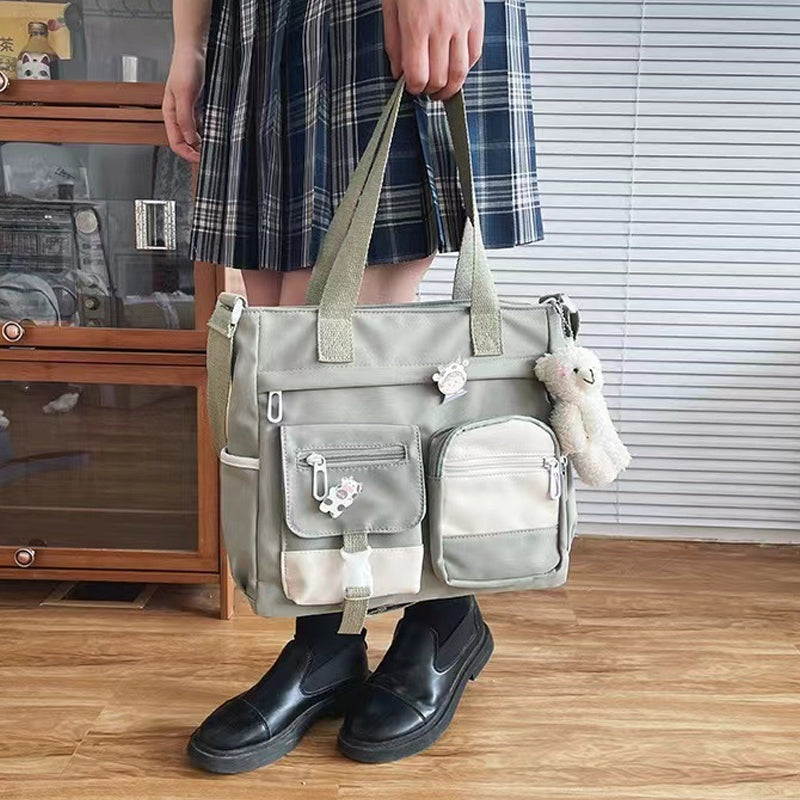📢📢50% DE RÉDUCTION !! ⏰Joli sac à bandoulière pour adolescentes avec 2 écussons
