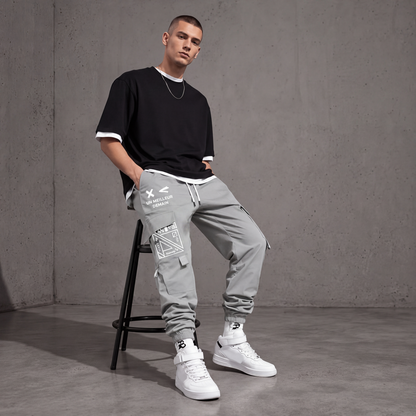 Pantalons cargo décontractés amples pour hommes