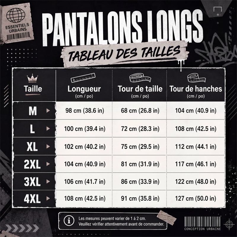 Pantalons cargo décontractés amples pour hommes