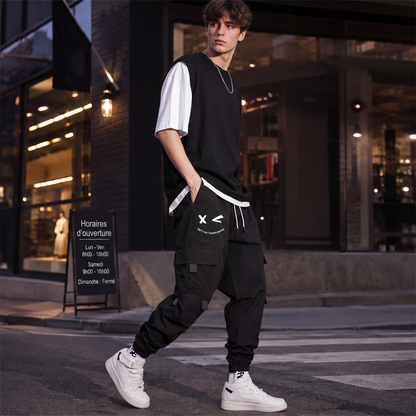 Pantalons cargo décontractés amples pour hommes