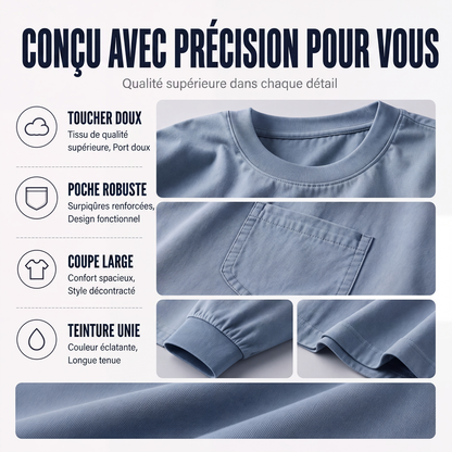 T-shirt à manches longues coupe ample pour homme