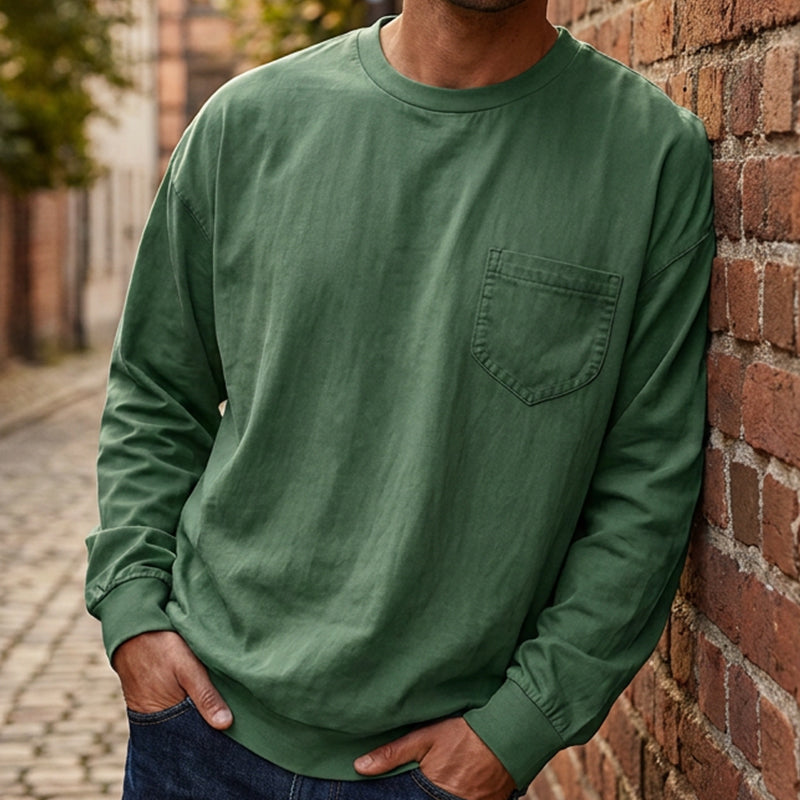 T-shirt à manches longues coupe ample pour homme
