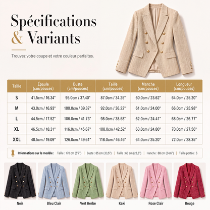 Blazer croisé décontracté pour femme