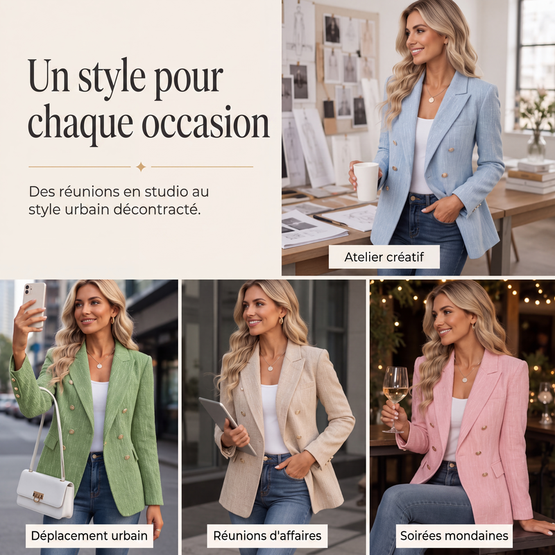 Blazer croisé décontracté pour femme