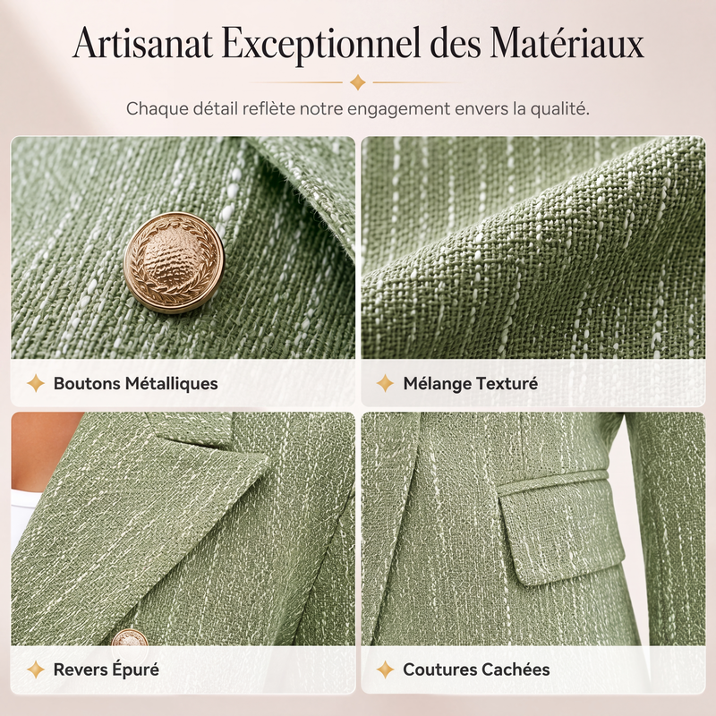 Blazer croisé décontracté pour femme