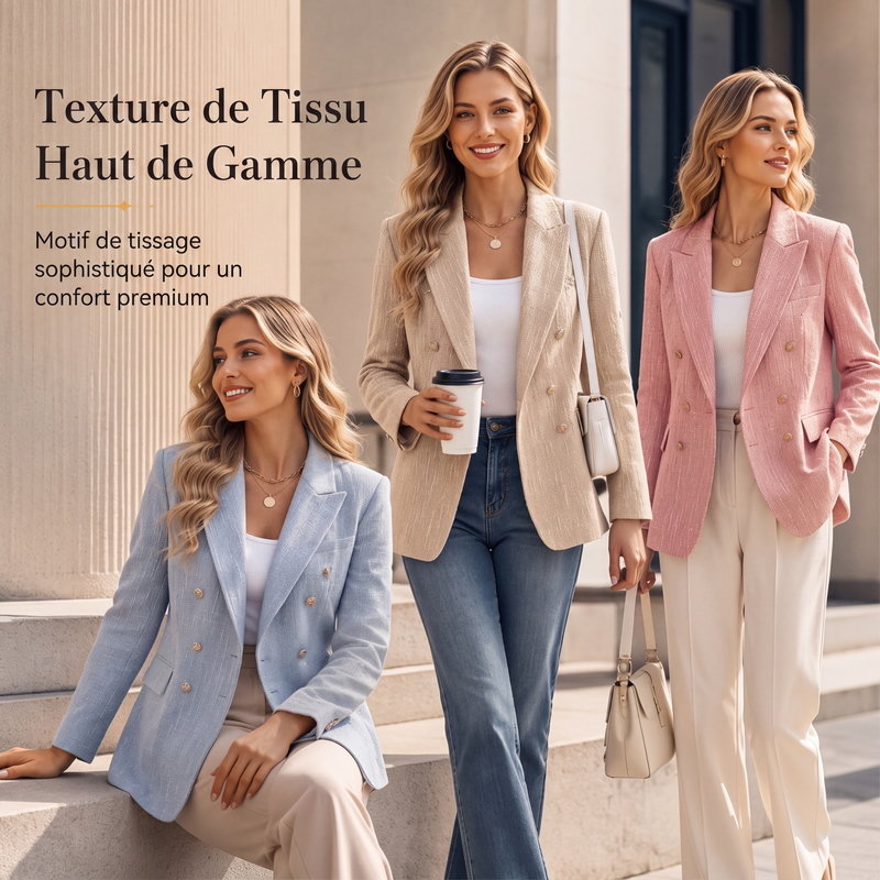 Blazer croisé décontracté pour femme