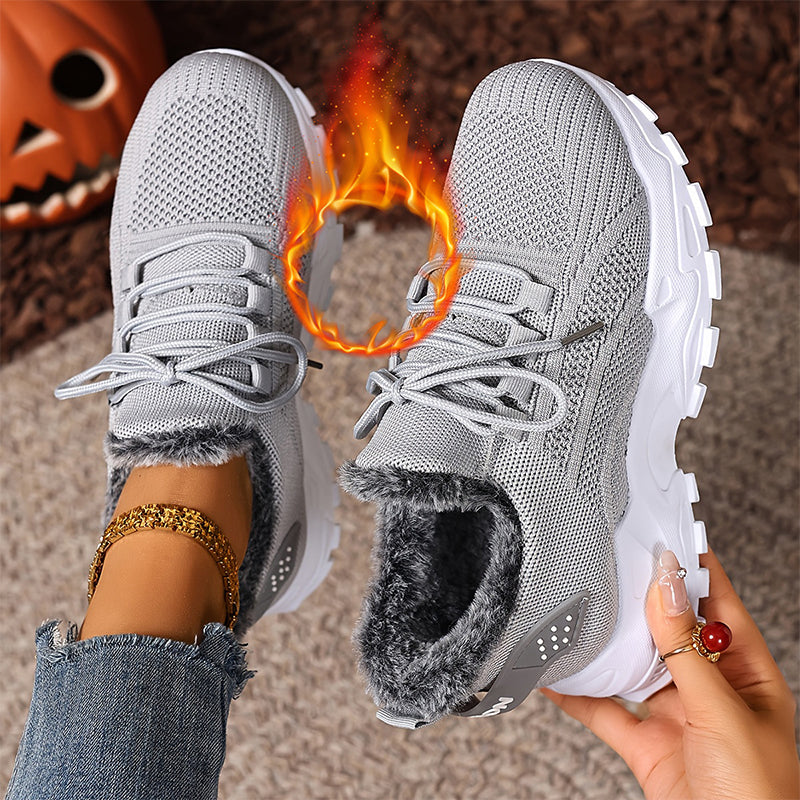 Baskets en maille d'hiver chaudes pour femme