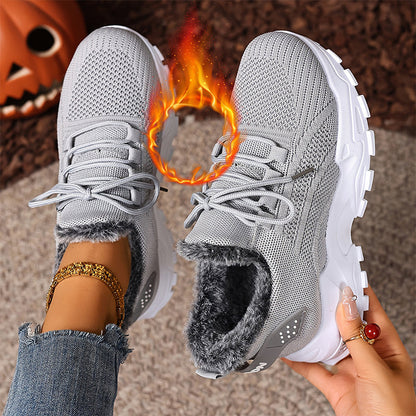 Baskets en maille d'hiver chaudes pour femme