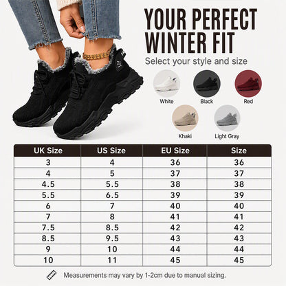 Baskets en maille d'hiver chaudes pour femme
