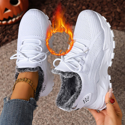 Baskets en maille d'hiver chaudes pour femme