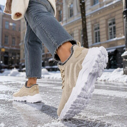 Baskets en maille d'hiver chaudes pour femme