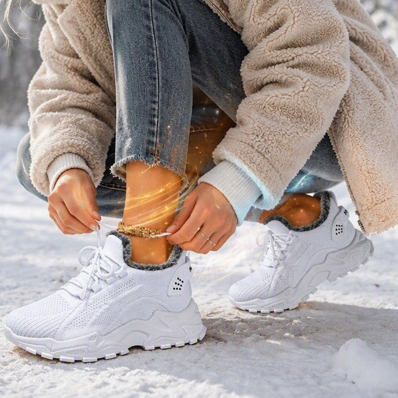 Baskets en maille d'hiver chaudes pour femme