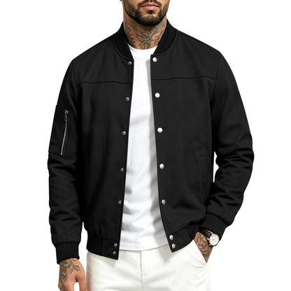 Blouson aviateur homme en faux daim