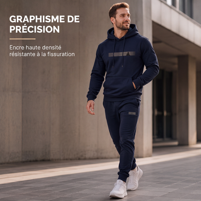 Ensemble 2 pièces pour homme : sweat à capuche et pantalon de survêtement