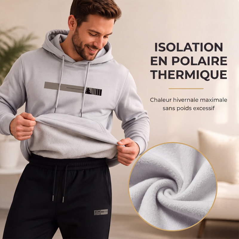 Ensemble 2 pièces pour homme : sweat à capuche et pantalon de survêtement