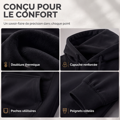 Ensemble 2 pièces pour homme : sweat à capuche et pantalon de survêtement