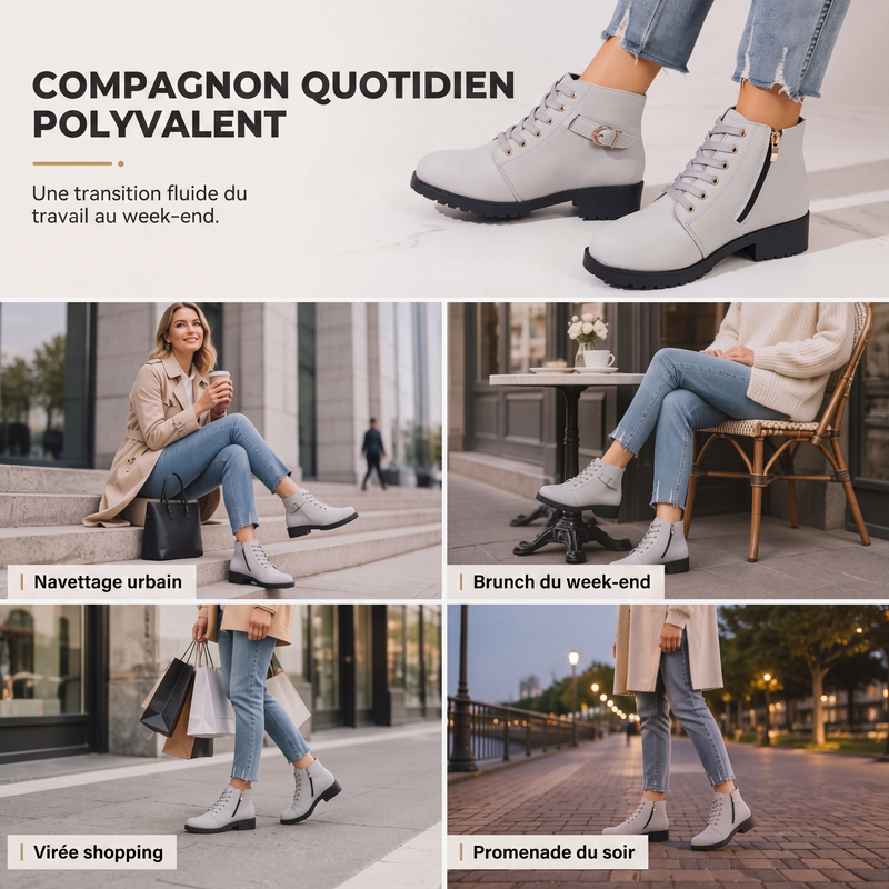 Bottes cheville antidérapantes
