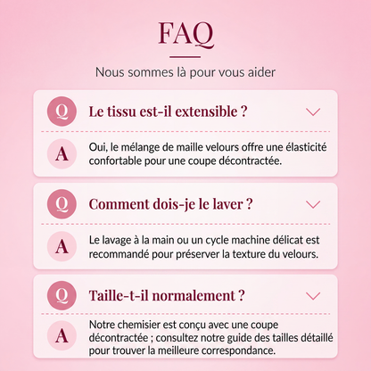 Chemisier pour femme à col volanté de couleur unie
