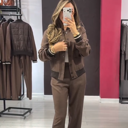 Ensemble veste et pantalon décontracté pour femme
