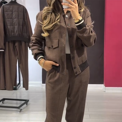 Ensemble veste et pantalon décontracté pour femme