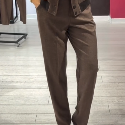 Ensemble veste et pantalon décontracté pour femme