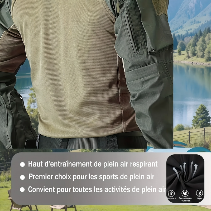 Vêtements de sport outdoor durables avec plusieurs poches