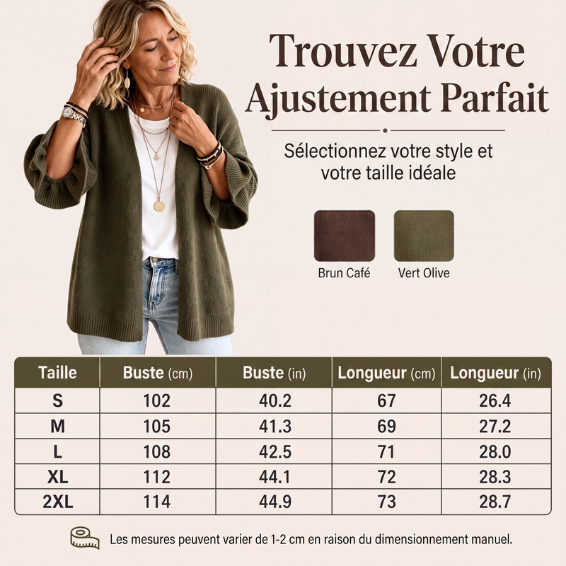 Cardigan en maille à manches à volants pour femme