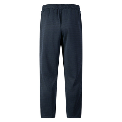 Pantalon décontracté pour homme en maille gaufrée avec cordon de serrage