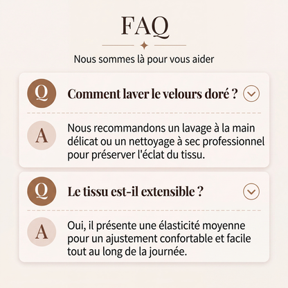 🌸 OFFRE LIMITÉE –50% ! ✨ Pantalon taille haute large en velours pour femme
