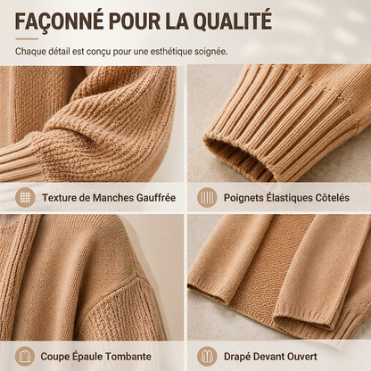 Cardigan en maille coupe ample pour femme