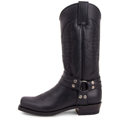 Bottes de cowboy western à bout carré pour hommes