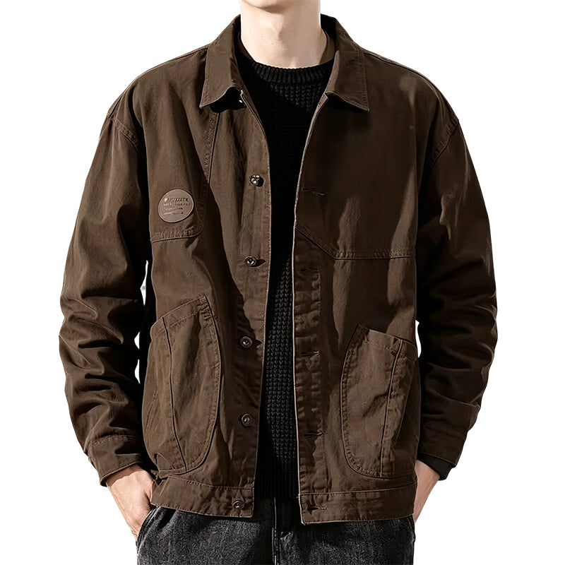 Veste cargo classique coupe ample pour homme