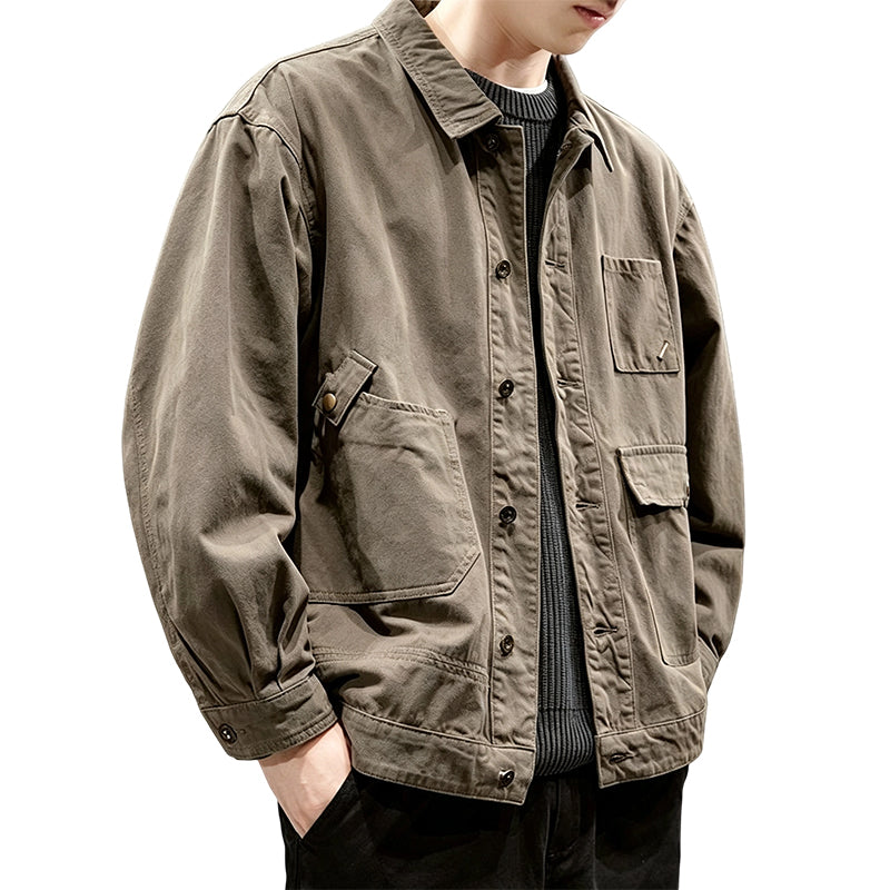 Veste cargo classique coupe ample pour homme