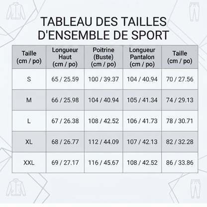 Ensemble de survêtement à demi-zip pour femme
