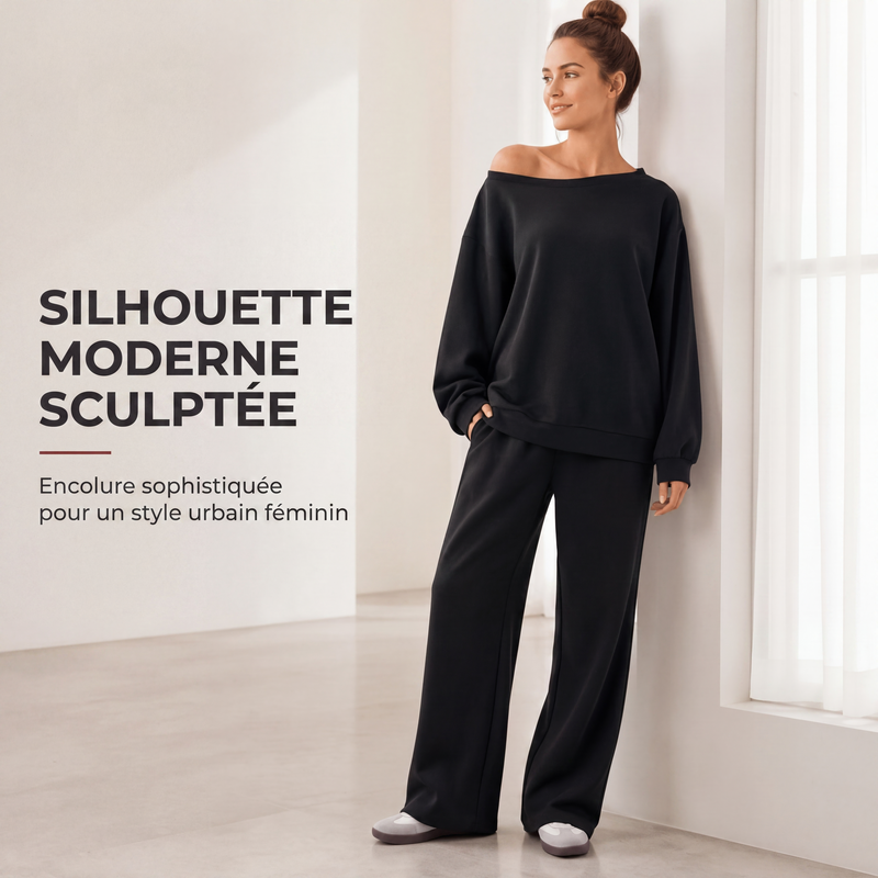 🌸 OFFRE LIMITÉE –50% ! ✨ Ensemble 2 pièces sweat-shirt et pantalon de survêtement pour femme