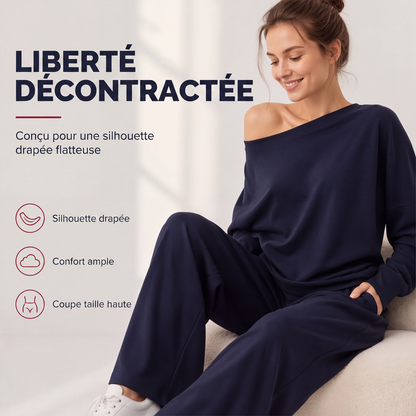 🌸 OFFRE LIMITÉE –50% ! ✨ Ensemble 2 pièces sweat-shirt et pantalon de survêtement pour femme