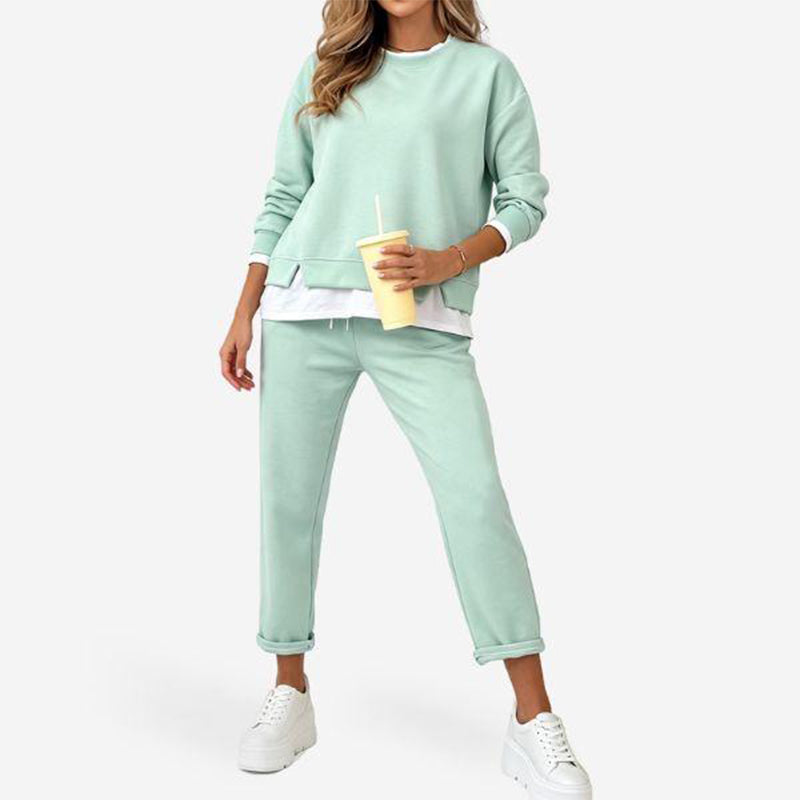 🌙 OFFRE LIMITÉE -50% ! 💕 Ensemble sweat et pantalon fausse deux pièces pour femme