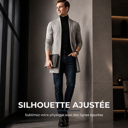 Haut en maille long ajusté décontracté pour homme